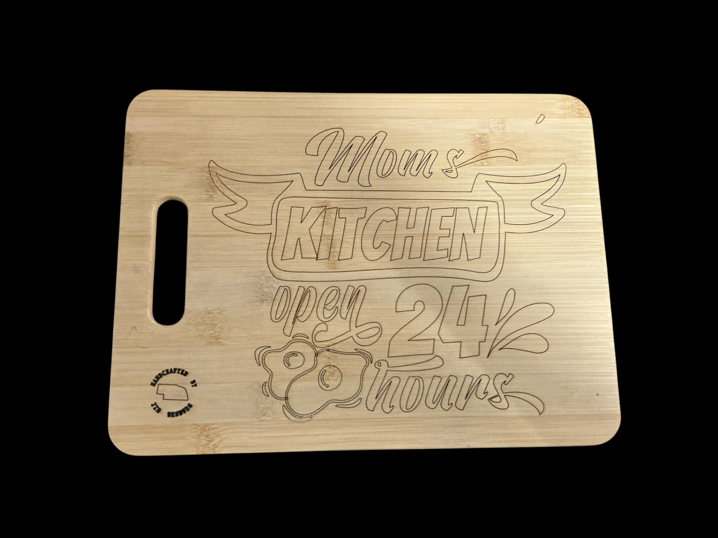 Mom's Kitchen Cutting Board Natural Light Brown