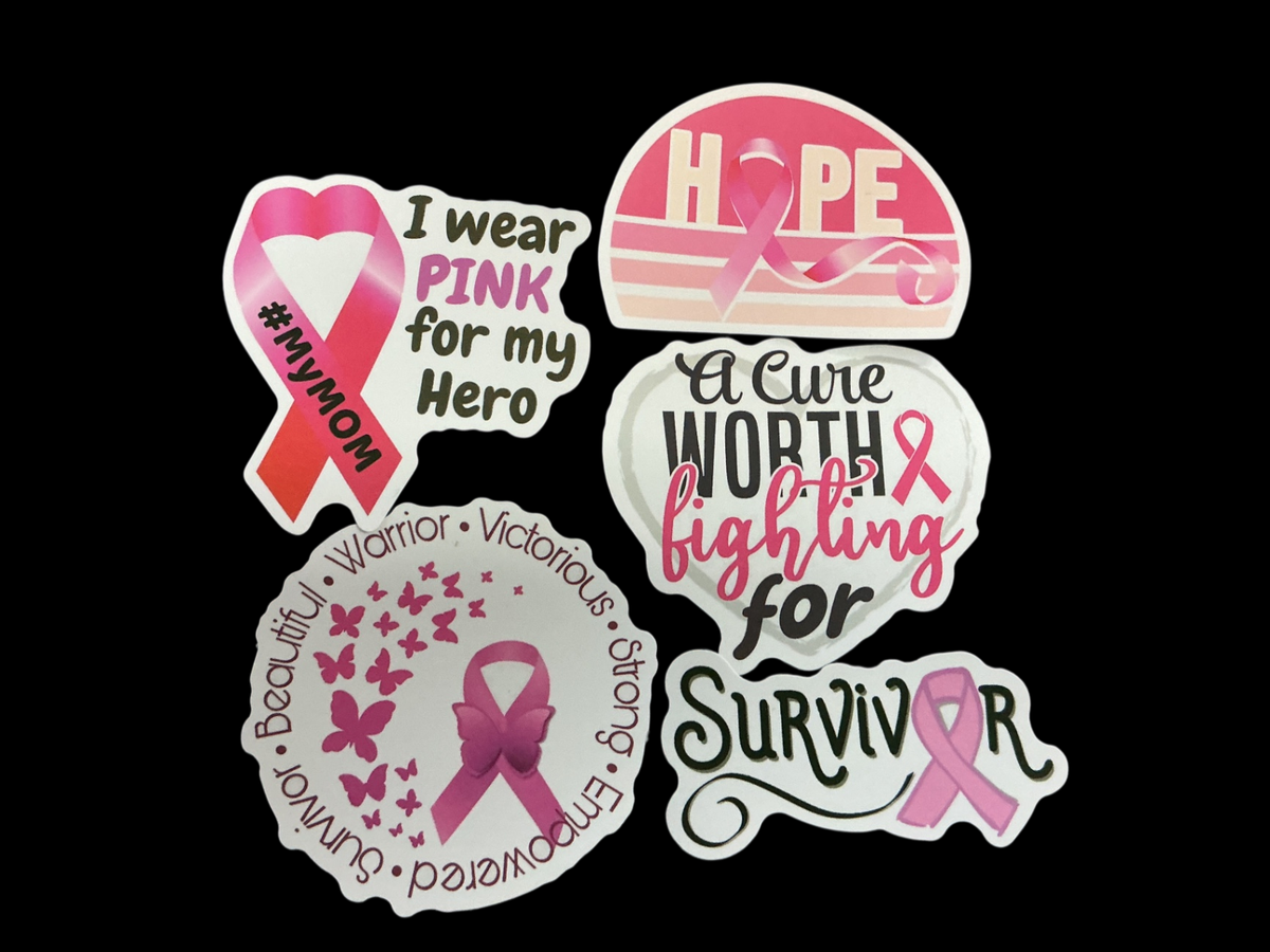 Pink, White, Black Vinyl Sticker Paper Sticker Pack