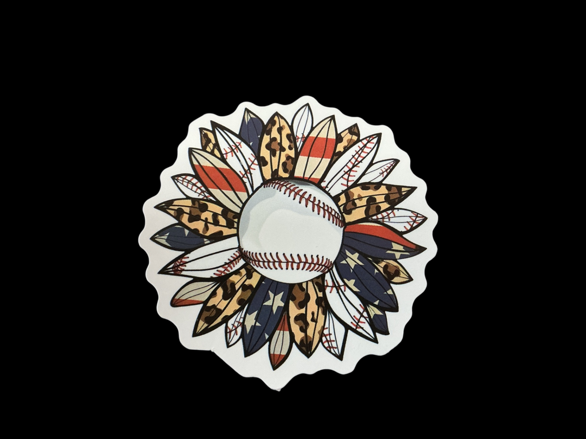 White, Navy, Red, Tan, Black Vinyl Sticker