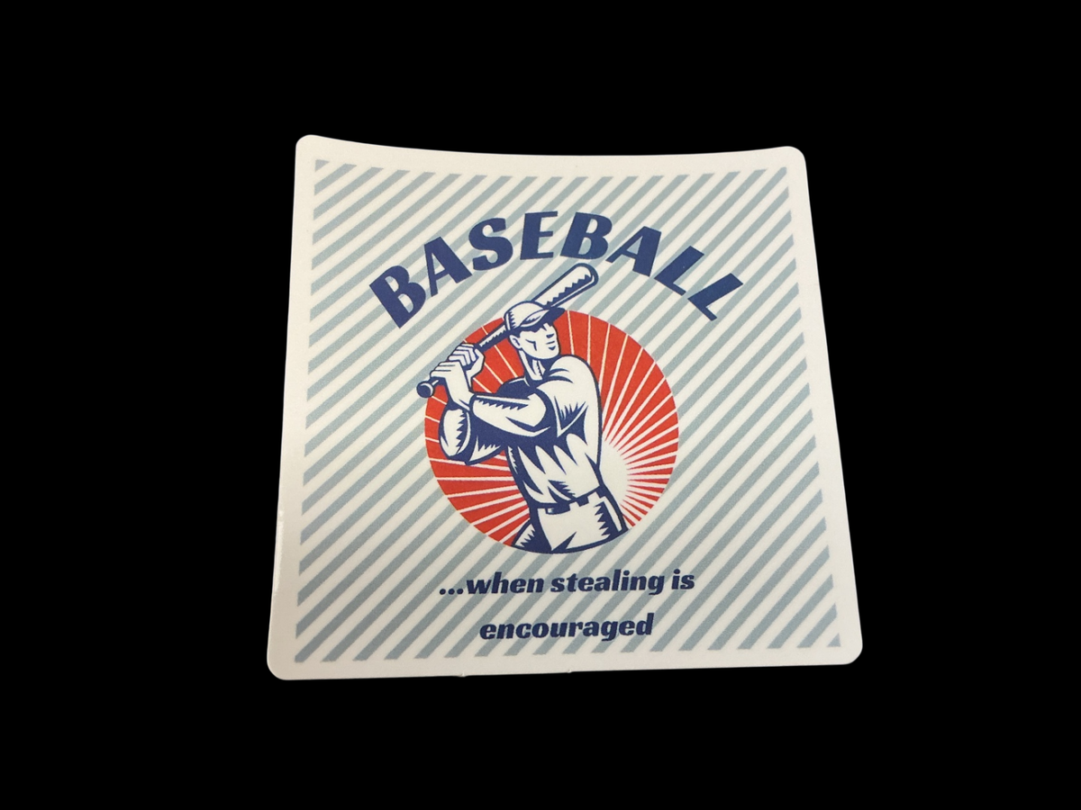 White, blue, red Vinyl Sticker