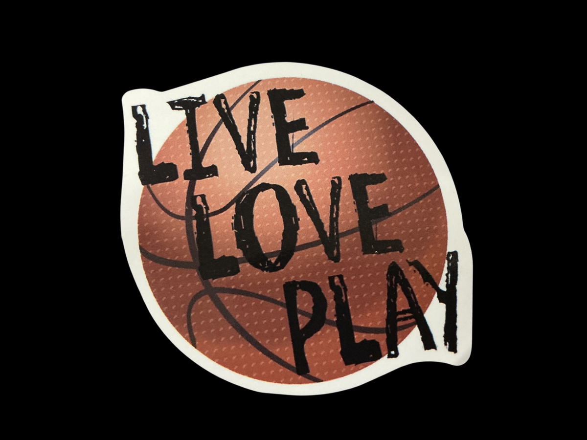 Black, Orange, White Vinyl Sticker