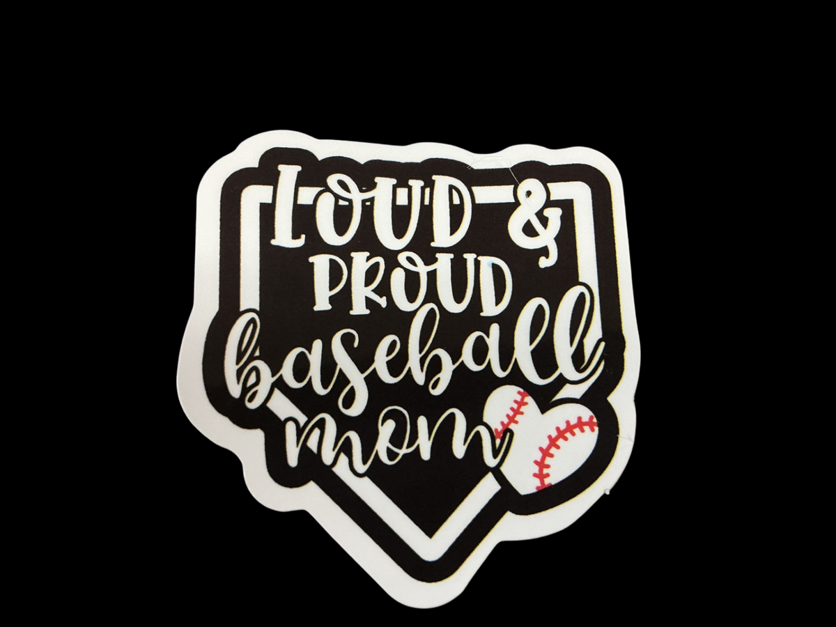 Black/White with Red Accents Vinyl Sticker