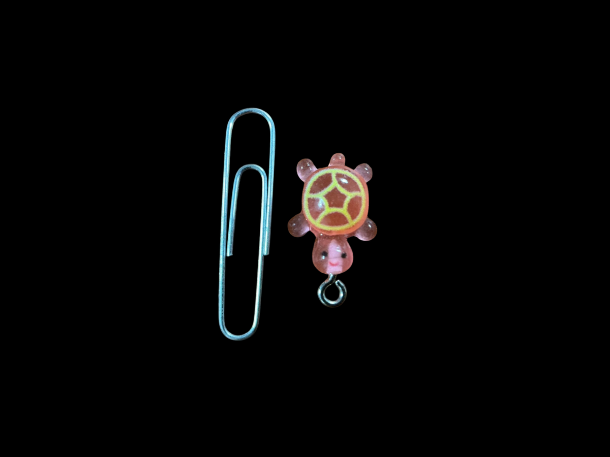 Blue and Pink Metal and Plastic Charm