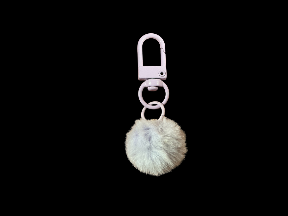 White Faux Fur, Metal Charm
