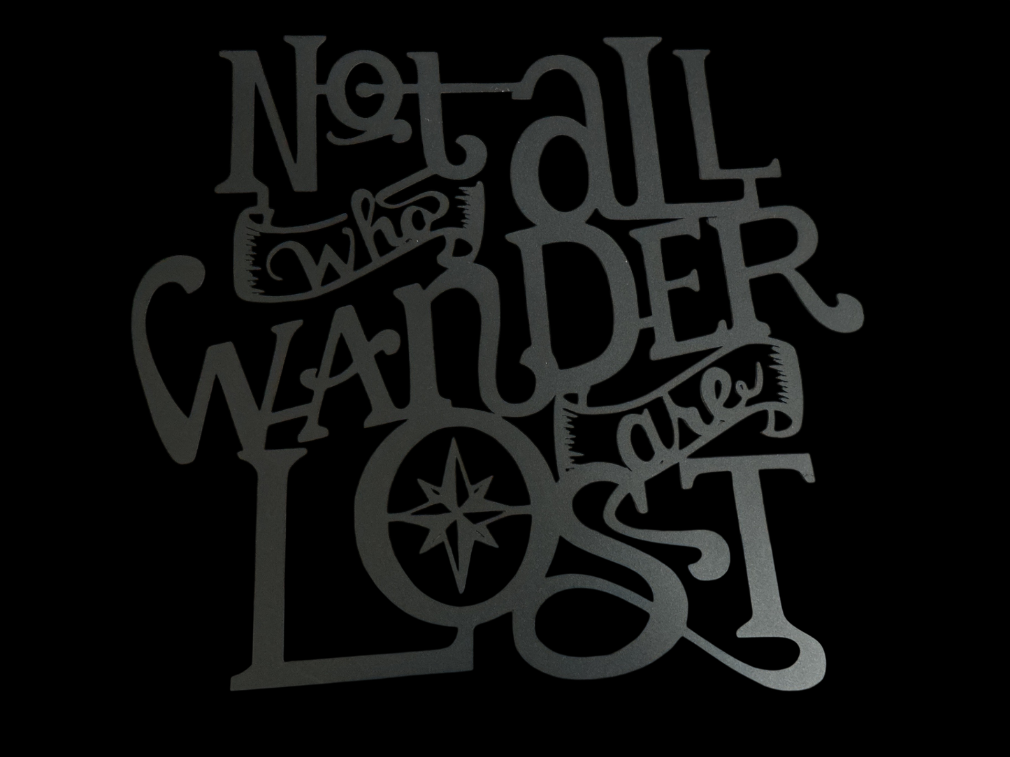 Not All Who Wander Are Lost Wall Art Black