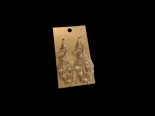 Jim Wenburg Earrings Clear/Silver