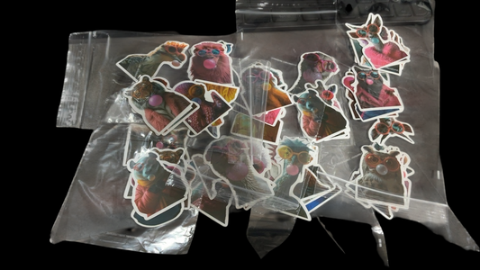 Sticker Pack One Size Animal Bubble Gum