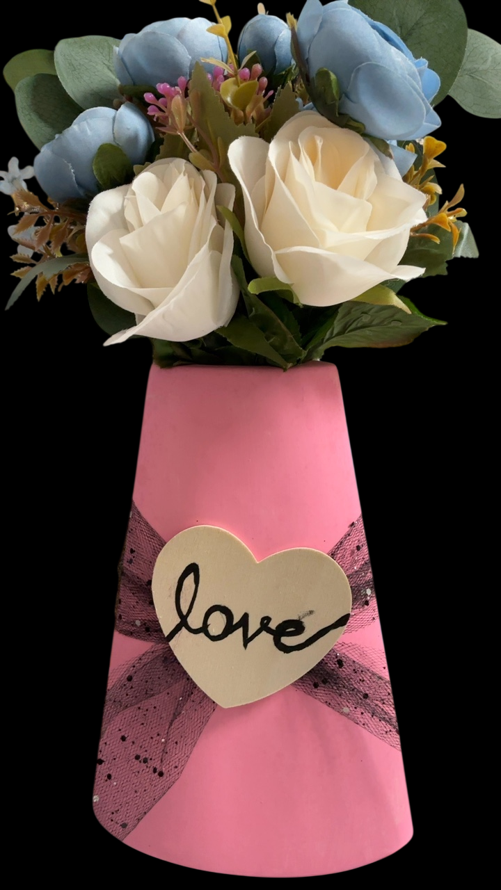 Freedom Factory Artificial Flower Arrangement One Size Pink, White, Blue, Green