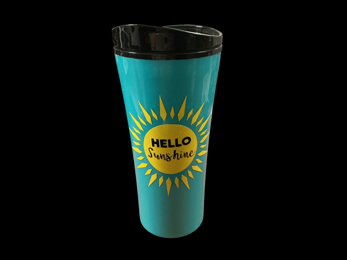 Turquoise, Black, Yellow Plastic Freedom Factory Tumbler