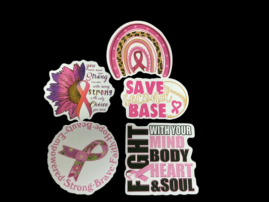 Pink, White, Black, Gold, Multicolor Vinyl Sticker Pack