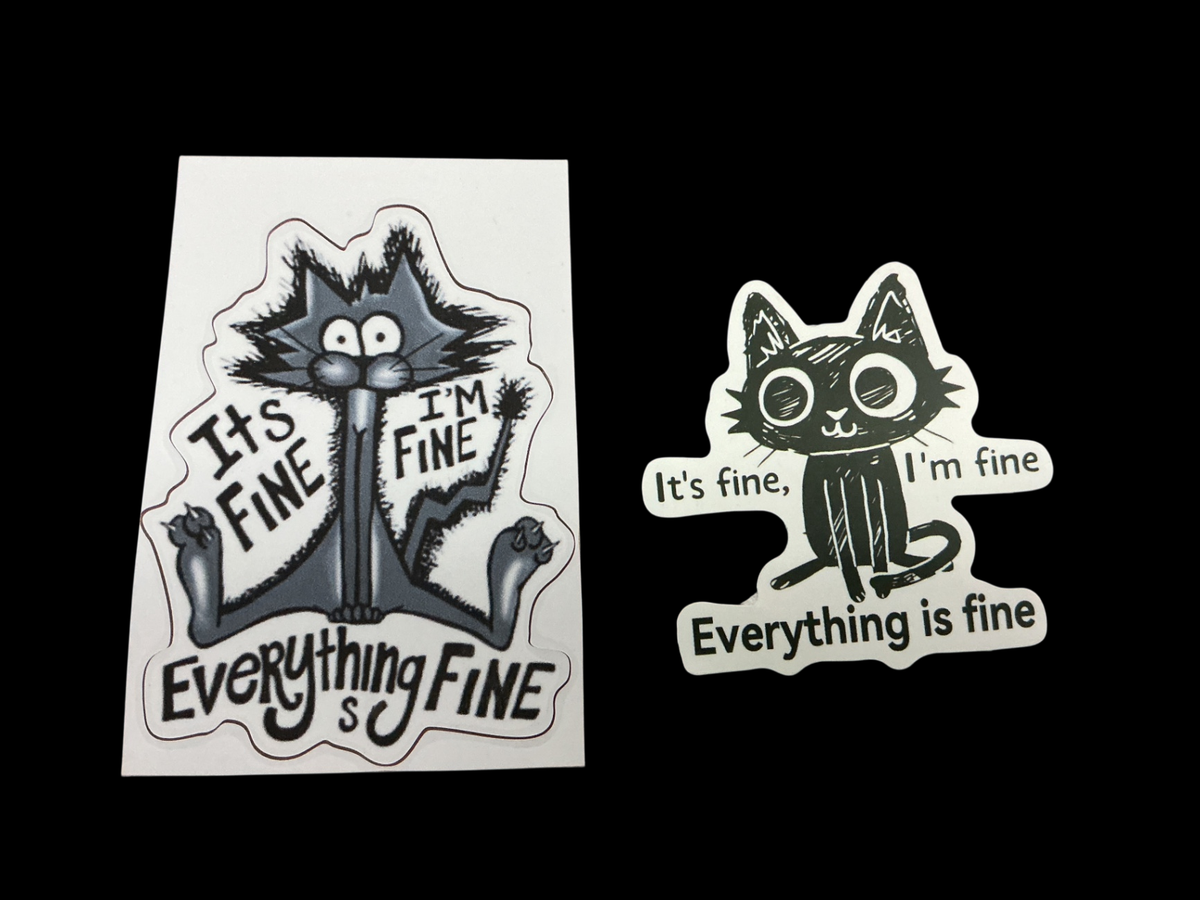 Black, White, Gray Vinyl Sticker Pack