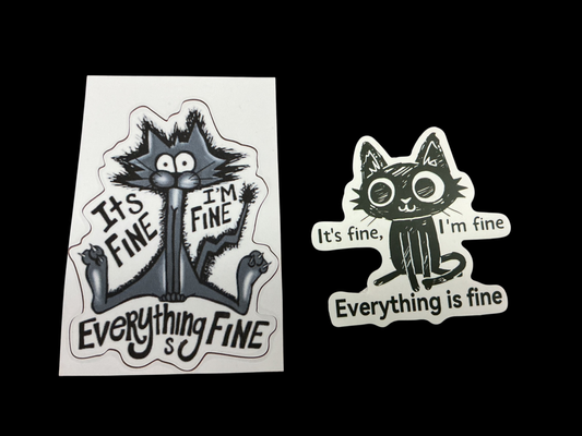 Black, White, Gray Vinyl Sticker Pack