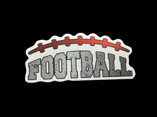 White, Gray, Red Vinyl Sticker