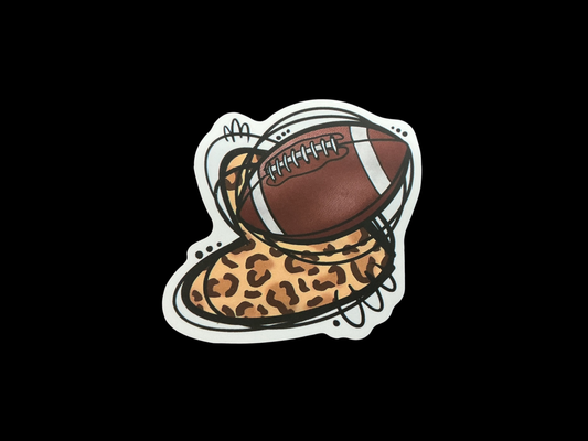 Brown, tan, black, white Vinyl Sticker