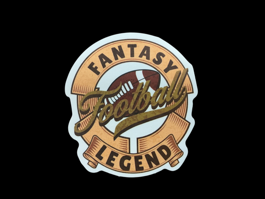 Tan, Brown, White, Gold Vinyl Sticker