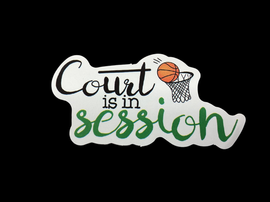 White, Black, Green, Orange Vinyl Sticker