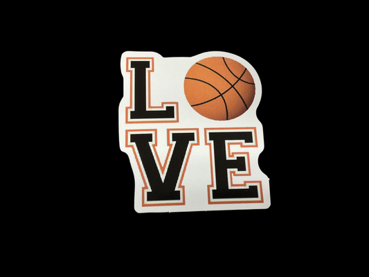 Black, White, Orange Vinyl Sticker