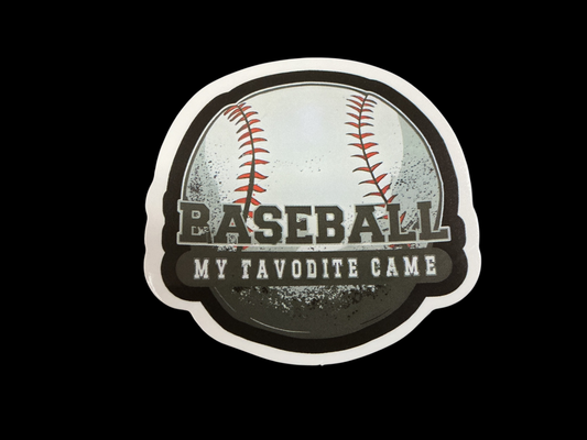 Black, White, Gray, Red Vinyl Sticker