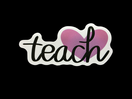 Black, Pink, White Vinyl Sticker