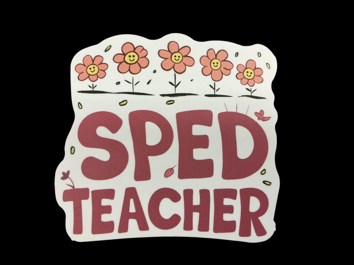 White, Pink Vinyl Sticker
