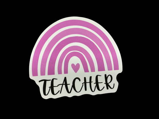 Pink, White, Black Vinyl Sticker