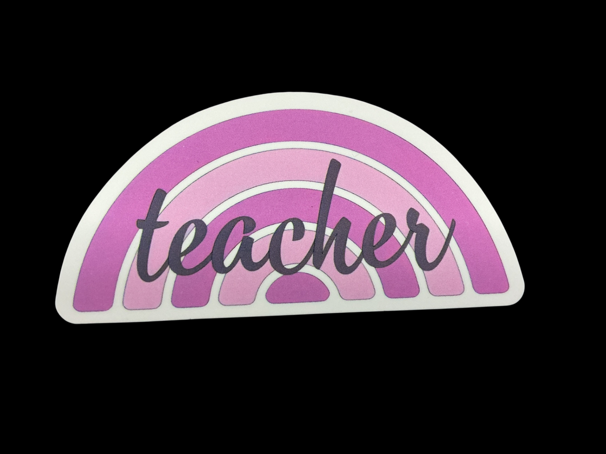 Pink, Purple, White, Black Vinyl Sticker