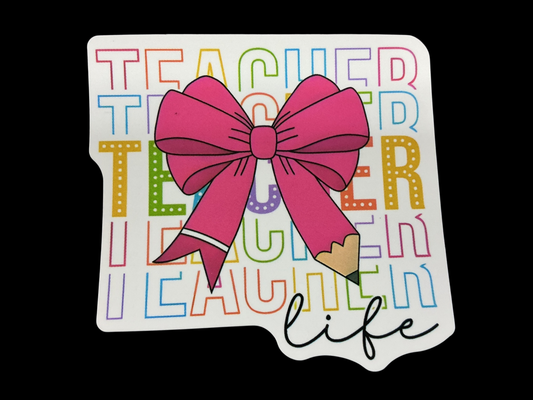 Pink, Multicolor Vinyl Sticker