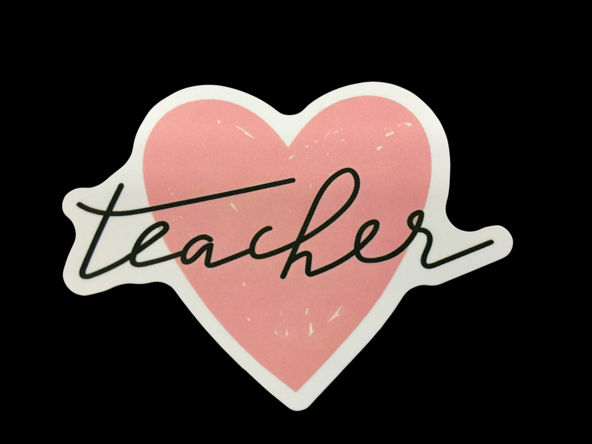Pink, White, Black Vinyl Sticker