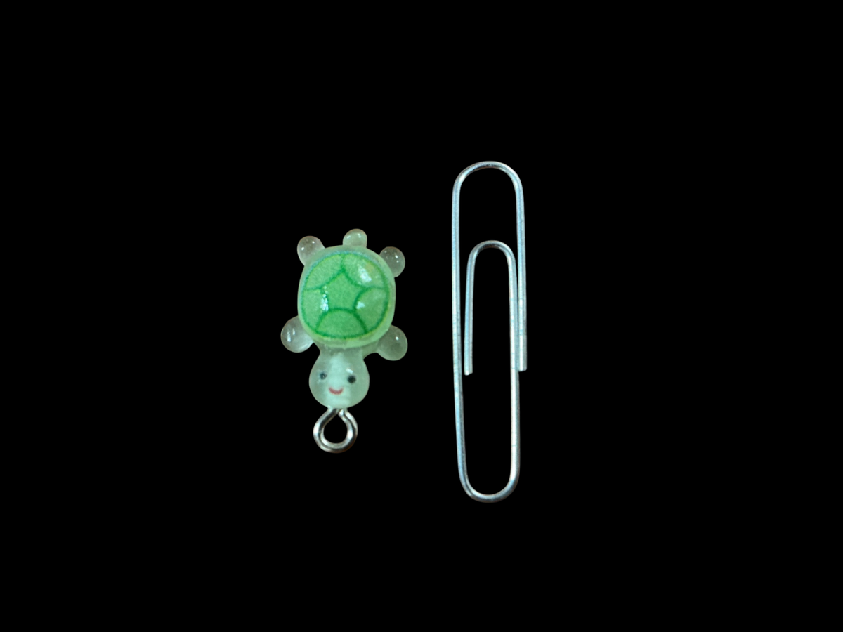 Green, Silver Resin, Metal Charm