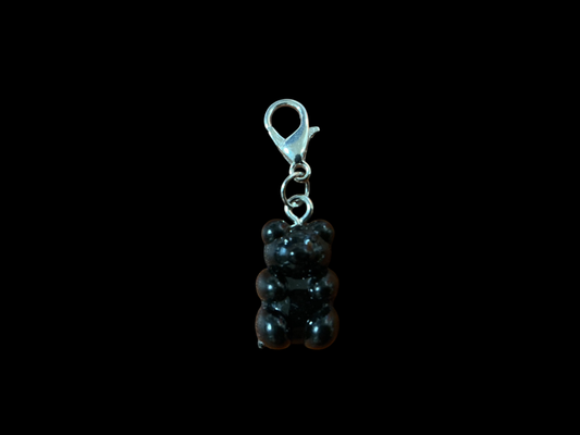 Black Plastic and Metal Charm