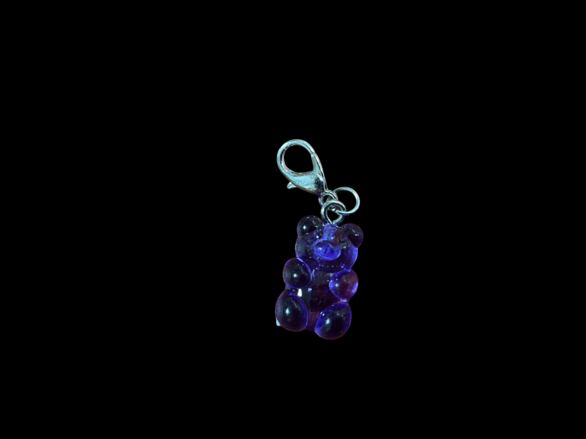 Purple Acrylic and Metal Charm