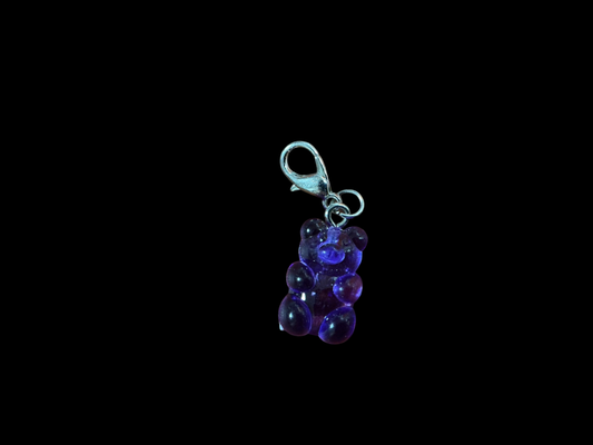 Purple Acrylic and Metal Charm