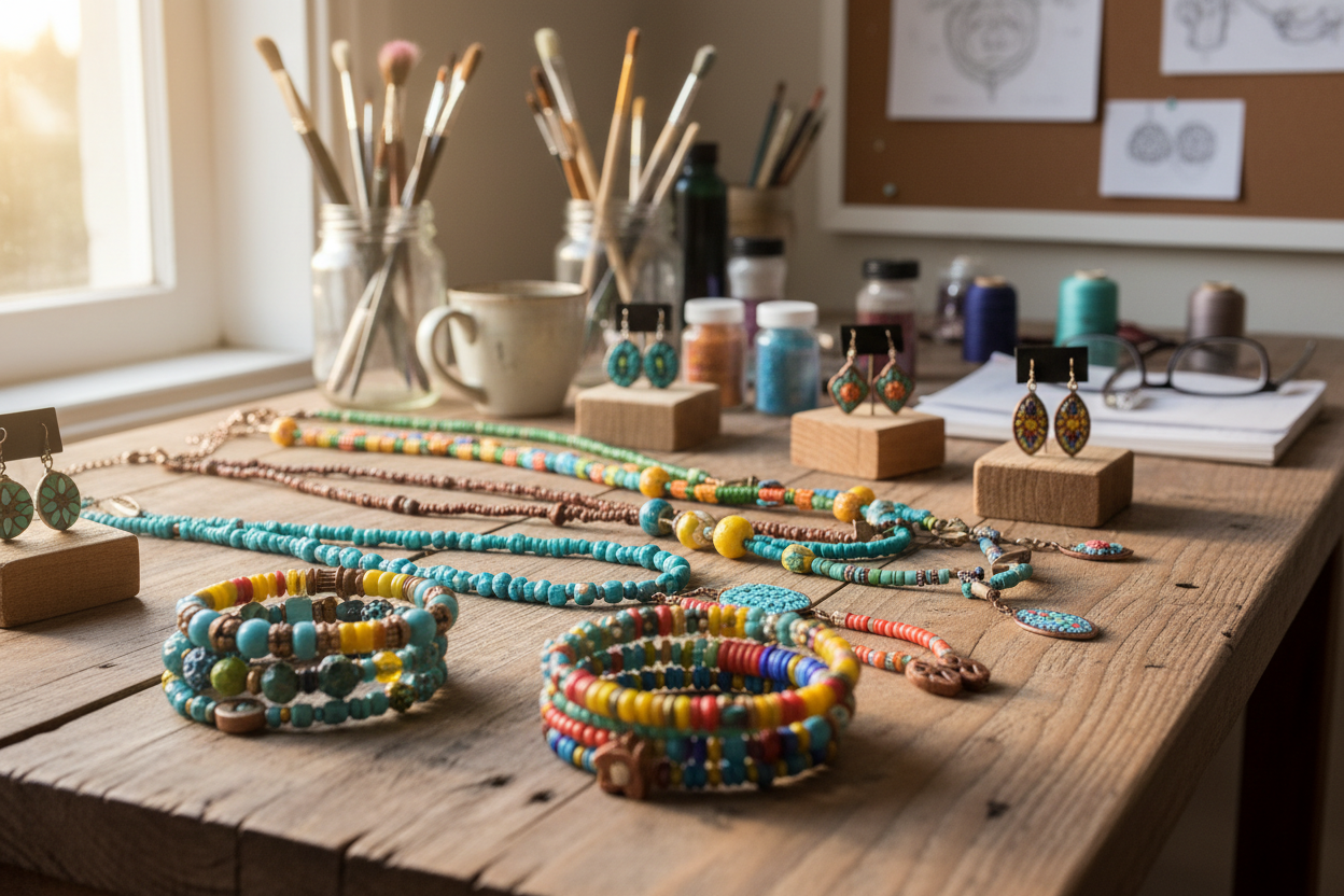 Shop a curated collection of handcrafted jewelry, Every purchase directly supports students with disabilities at Our Place After School Care, empowering our teens through creativity and community.